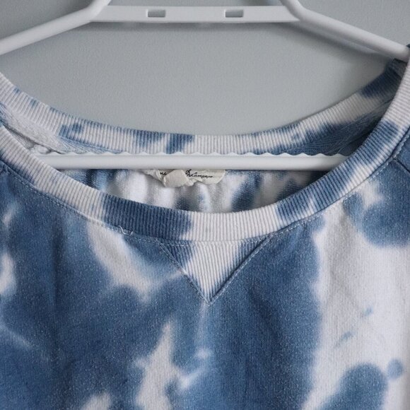 Jane & Delancey Women's Sz Lrg Blue Tie Dye Crewneck Stretch Pullover Sweatshirt - Picture 5 of 12